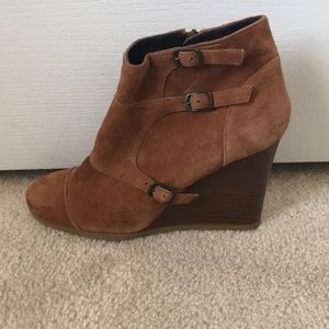 NEW Jcrew tan suede heeled booties